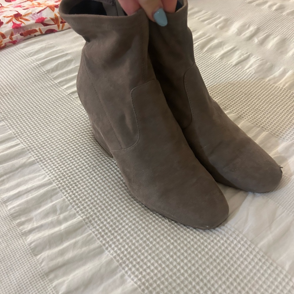 Steve Madden Grey Sock Booties